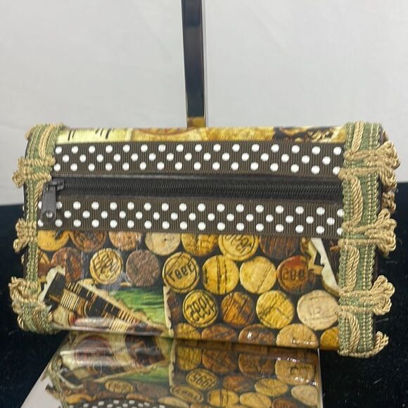 Multi Print With Fabric Trim Wallet - Picture 3 of 4